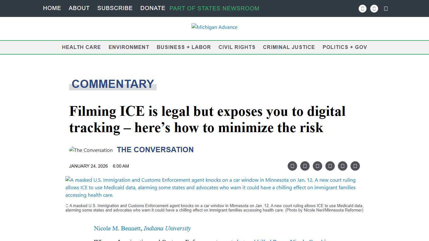 Filming ICE is legal but exposes you to digital tracking – here’s how to minimize the risk • Michigan Advance